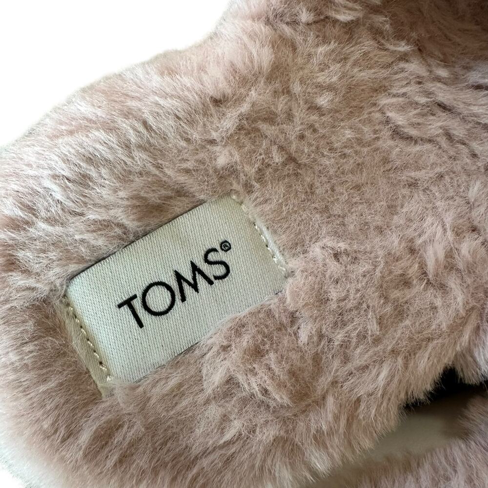 Toms | Size 7 Slippers Alpargata Mallow Mule Rose Smoke Faux Fur Pink - Picture 8 of 12